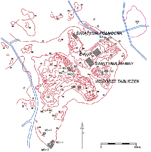Proszę kliknąć, aby wyświetlić plan w nowej karcie oraz  w powiększeniu Plan miasta Nippur
