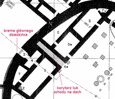 Świątynia w Chafadżi - północno-zachodnia część wewnętrznego dziedzińca
